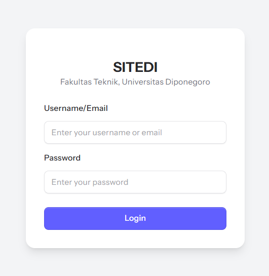 SITEDI Login